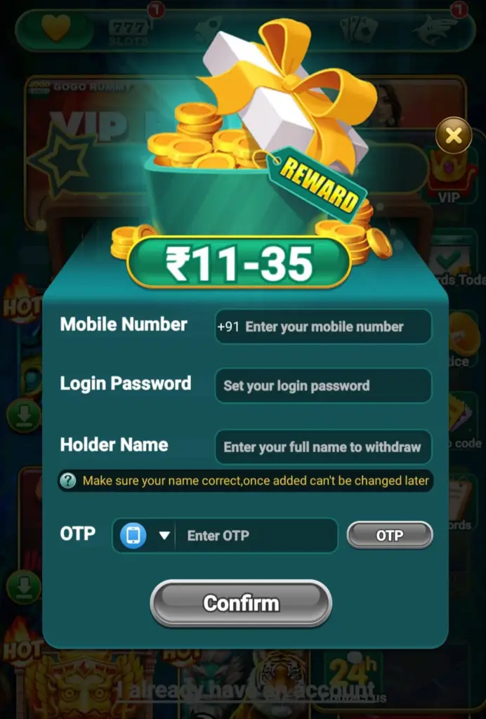 Gogo Rummy APK installation process on Android mobile phone