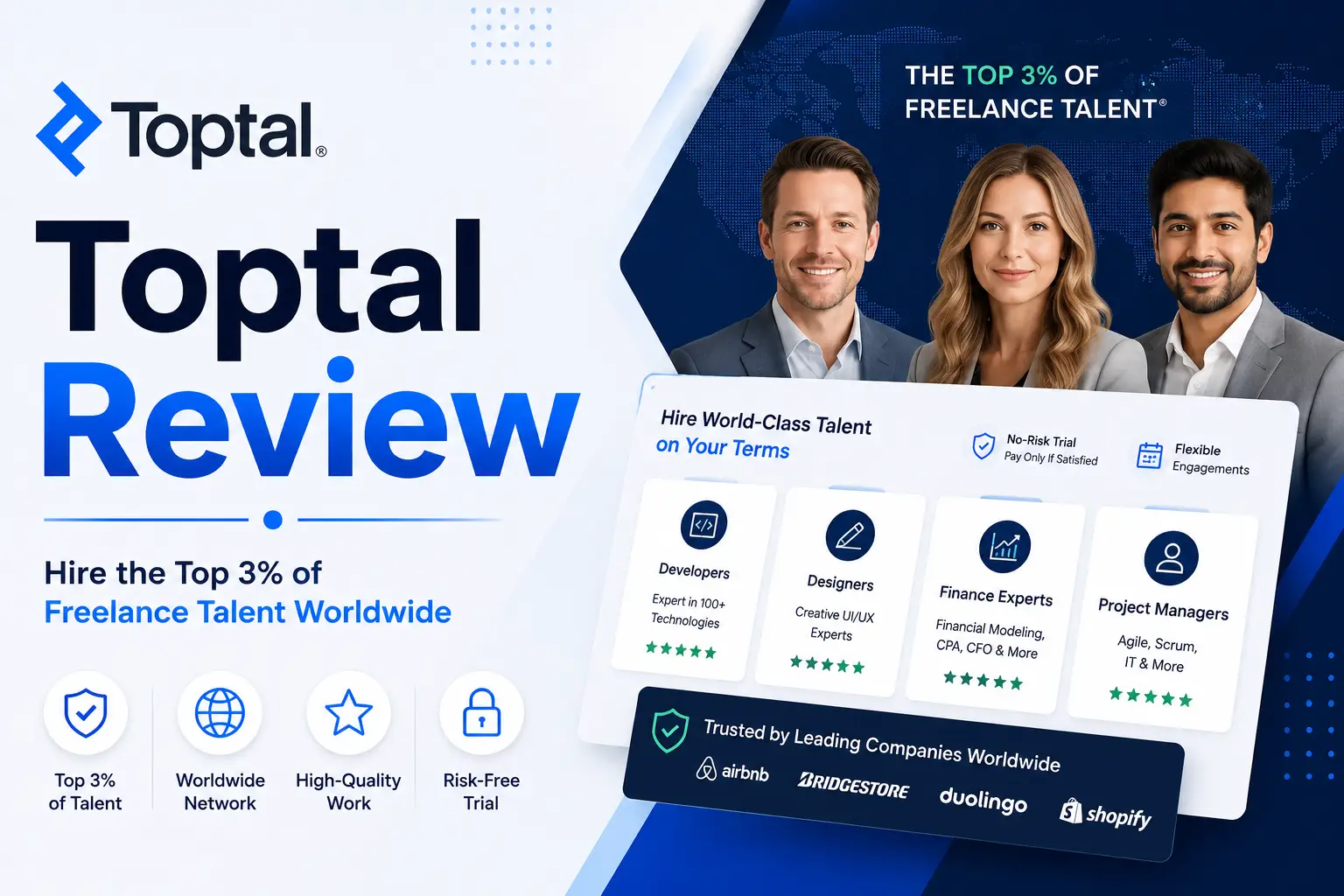 Toptal Review dashboard interface and freelance platform overview