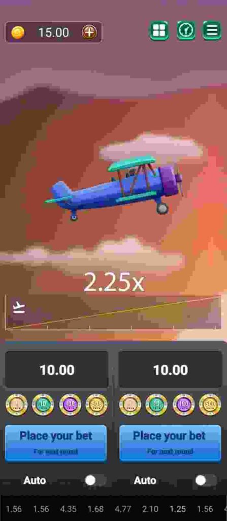 Aviatrix crash game plane and multiplier display