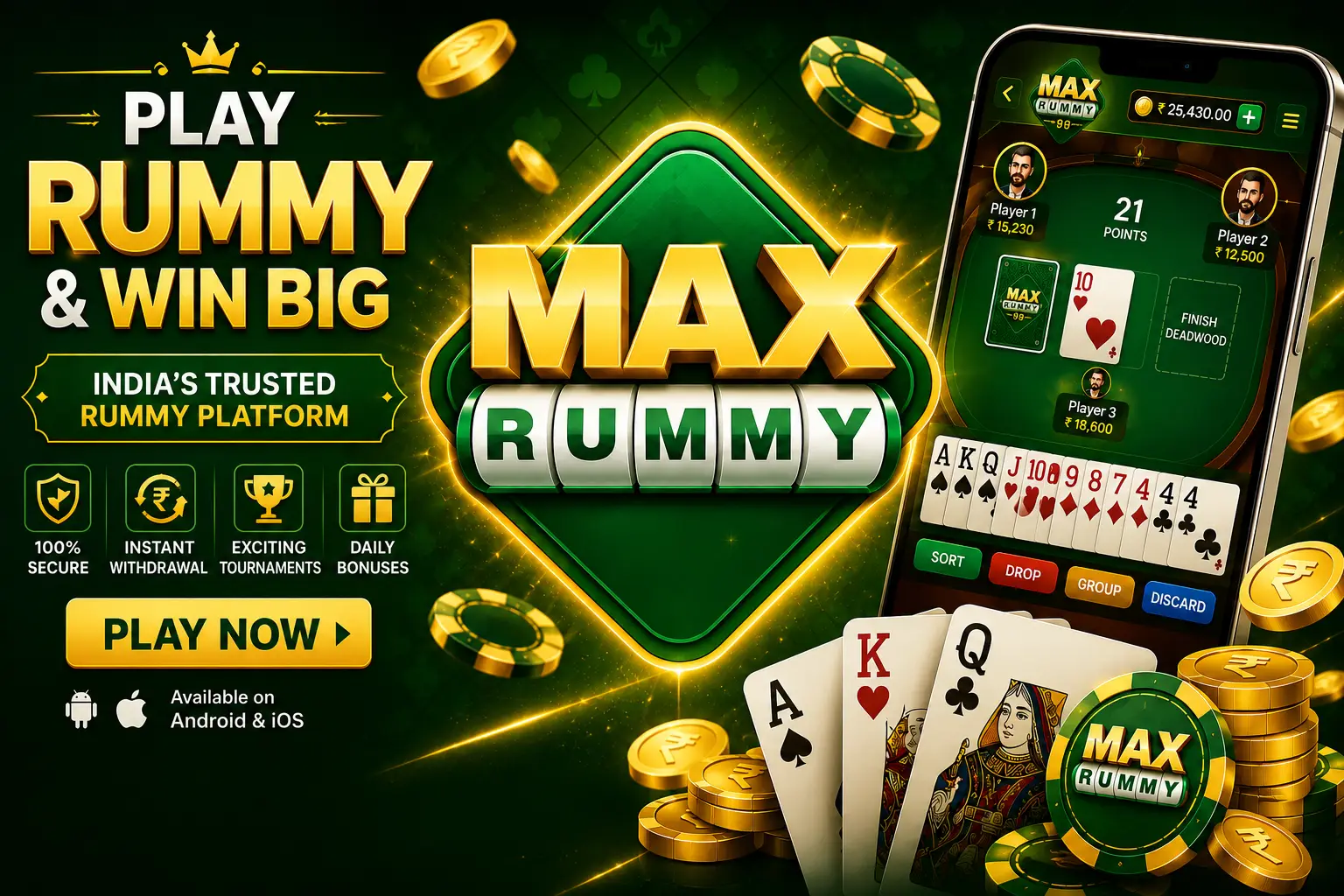 Max Rummy Review — featured image showing the app home screen during testing