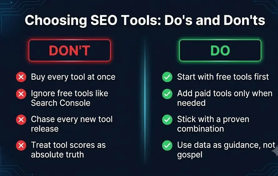 Common mistakes to avoid when choosing the best SEO tools in 2026